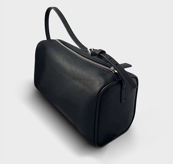 The Row, 90's black leather bag