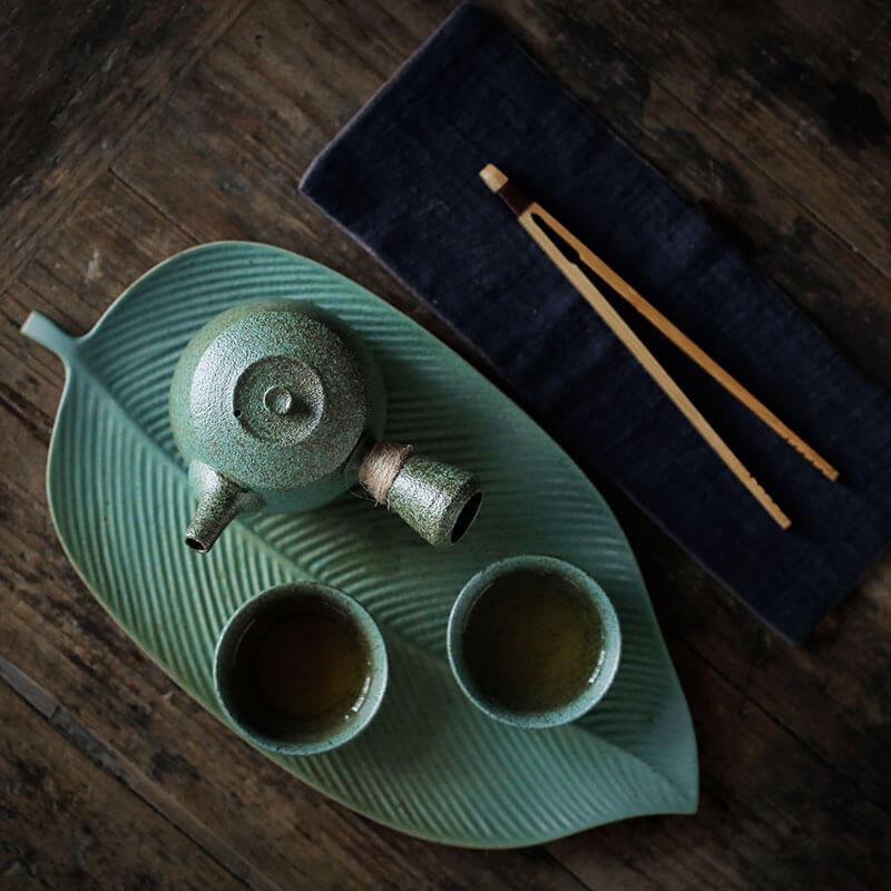 Copy of Japanese Ceramic Tea Tray | Dessert Plate - mokupark.com
