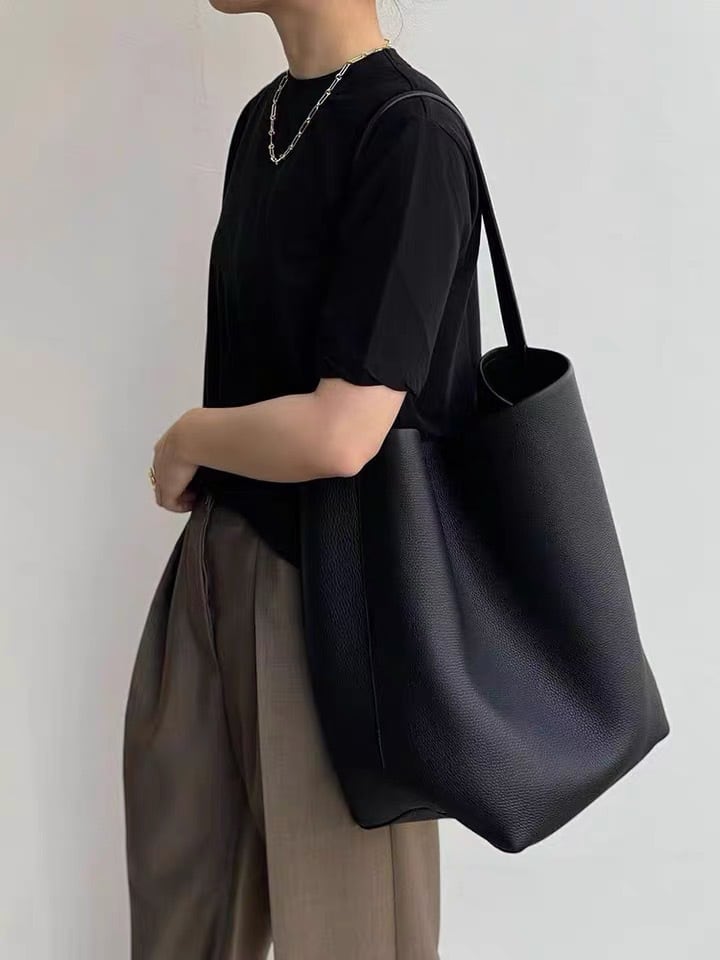 TROW Large Capacity Tote Bag - Leather