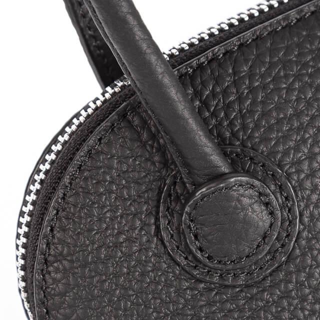 Black Top Grain Cow Leather Semi Handmade Mini Shell Bag | Clutch Bag | Handbag | Crossbody Bag - loliday.net