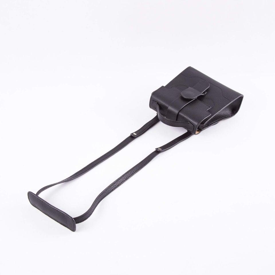 Alunna Black Full Grain Cow Leather Mini Backpack | Handbag | Crossbody Bag - loliday.net