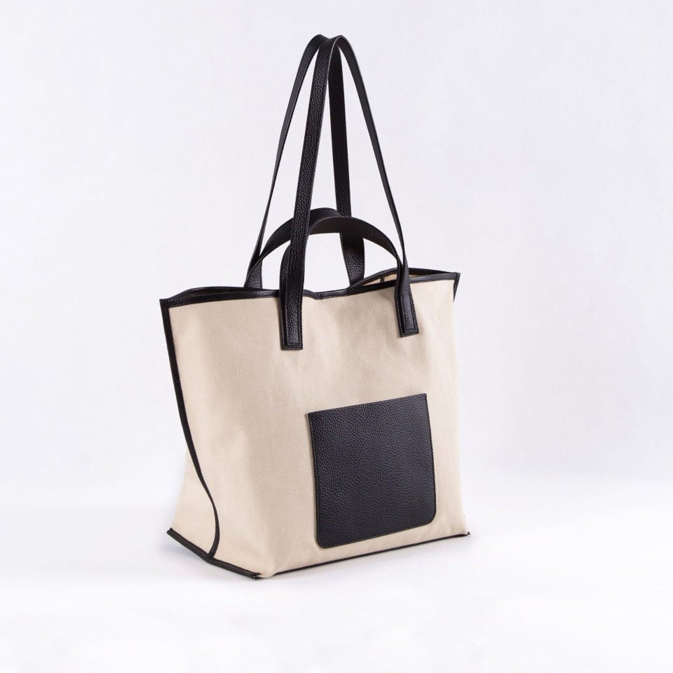 BEST - Large Commuter Tote Dumpling Bag | Shoulder Bag | Top Handle Bag |  Diaper Bag | Mommy Bag in Canvas & Leather