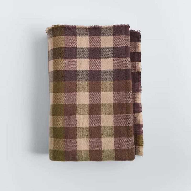 Green & Red Super Soft Plaid Scarf - Loliday