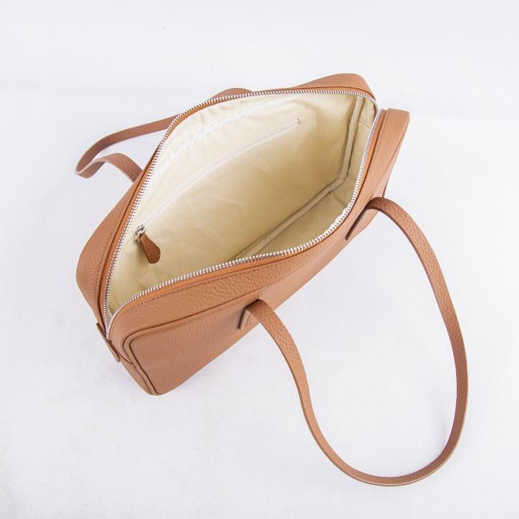 Lerobe Full Grain Cow Leather Underarm Bag | Handbag - loliday.net