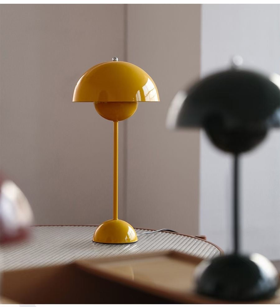 Warm cozy light on a desk