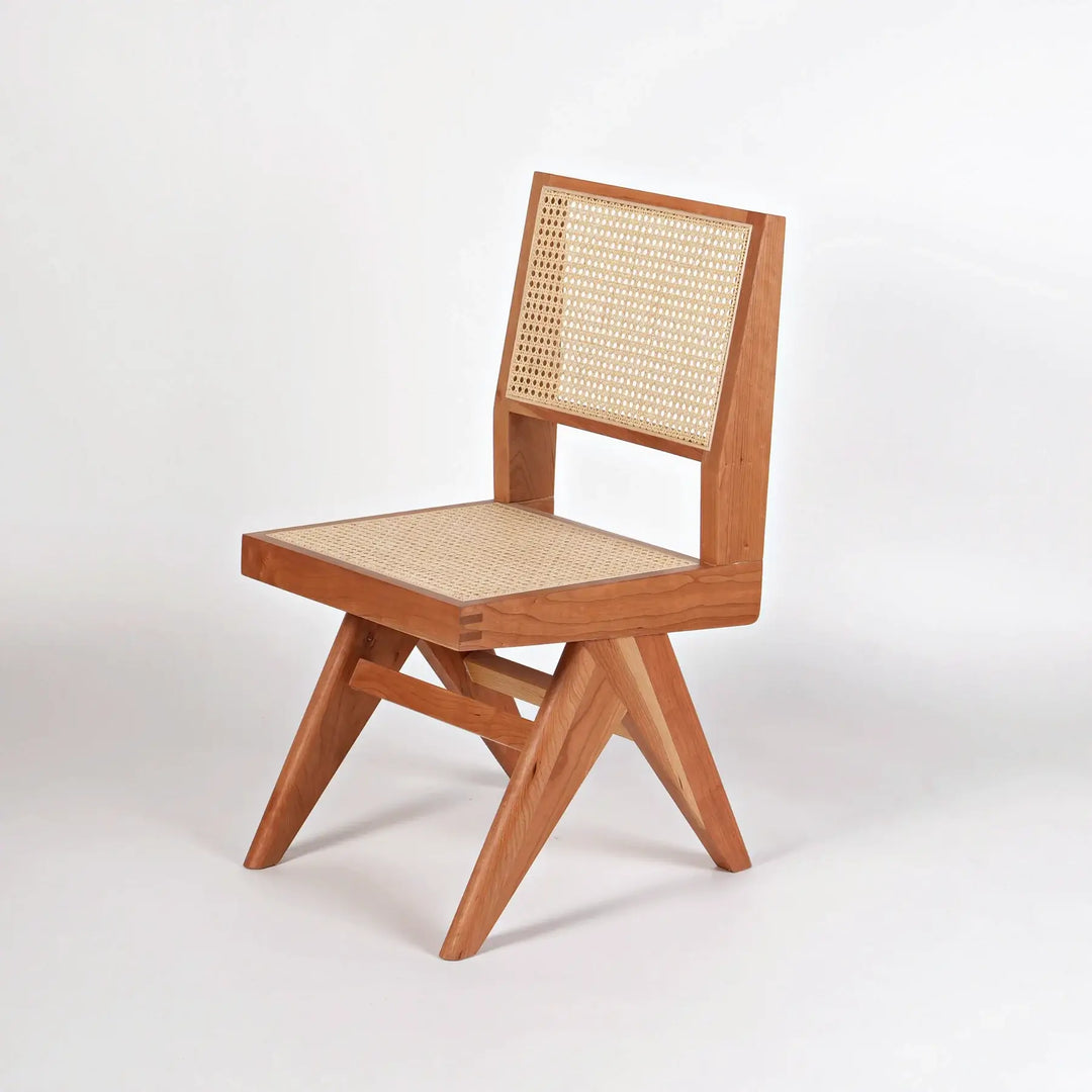 Akai Rika - Cherry Wooden & Rattan Side Chair | Dining Chair