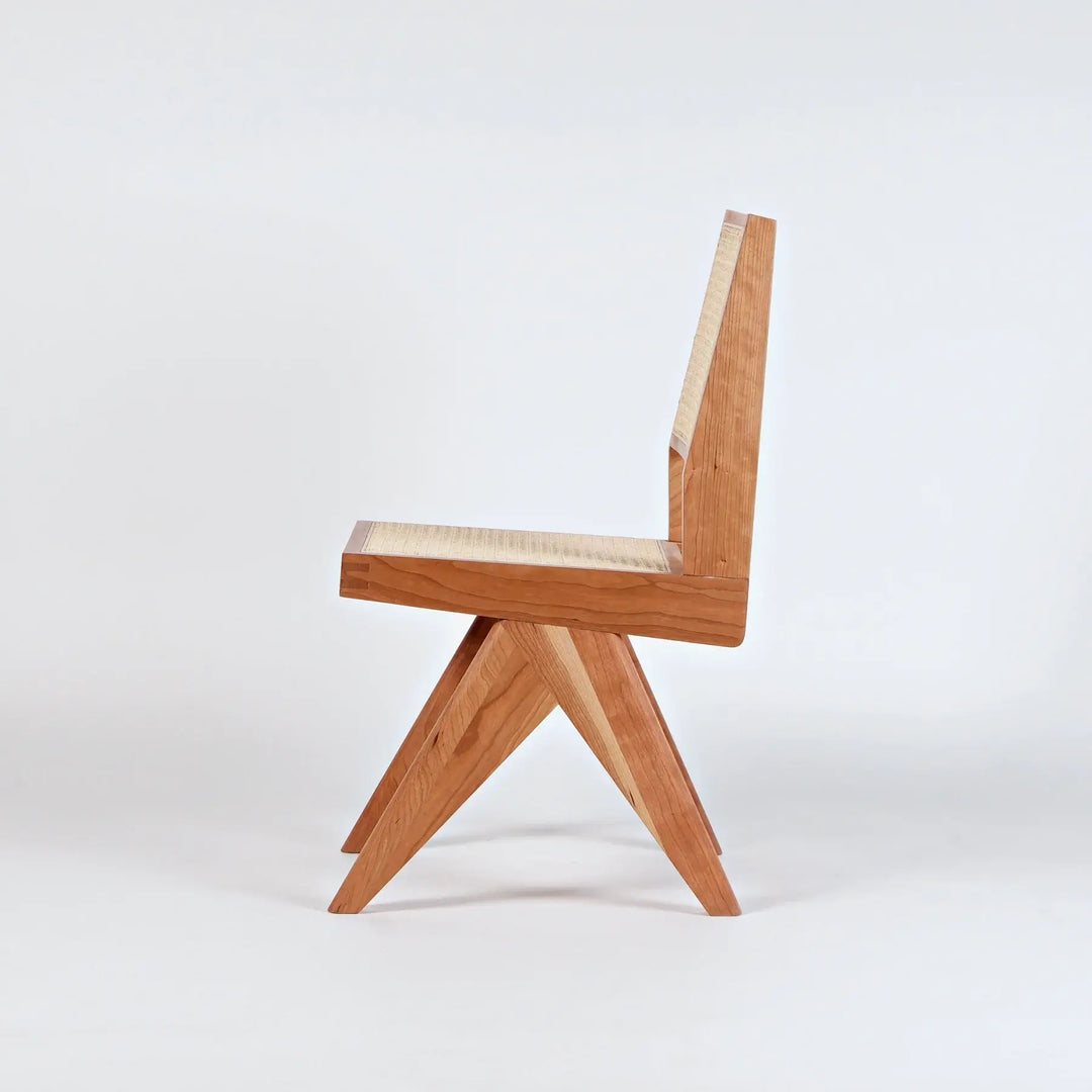 Akai Rika - Cherry Wooden & Rattan Side Chair | Dining Chair