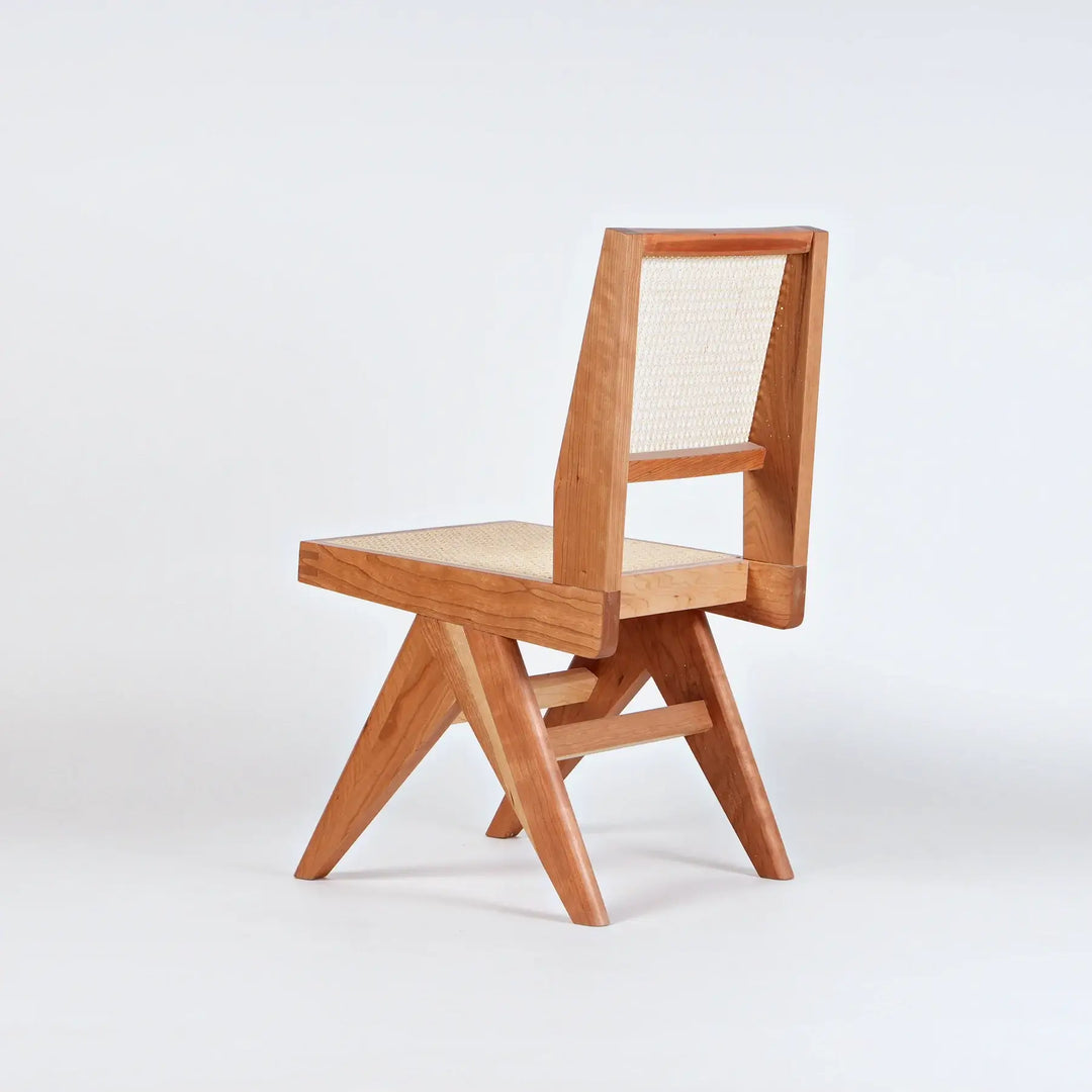 Akai Rika - Cherry Wooden & Rattan Side Chair | Dining Chair