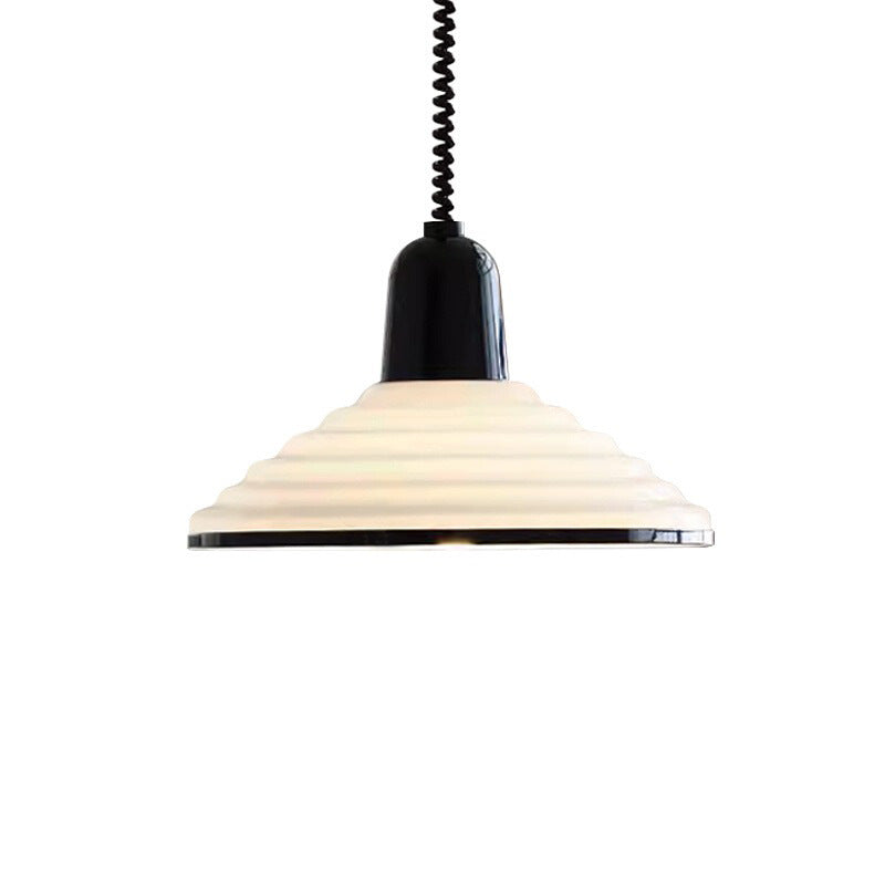 350mm Disc Glass Retractable Pendant
