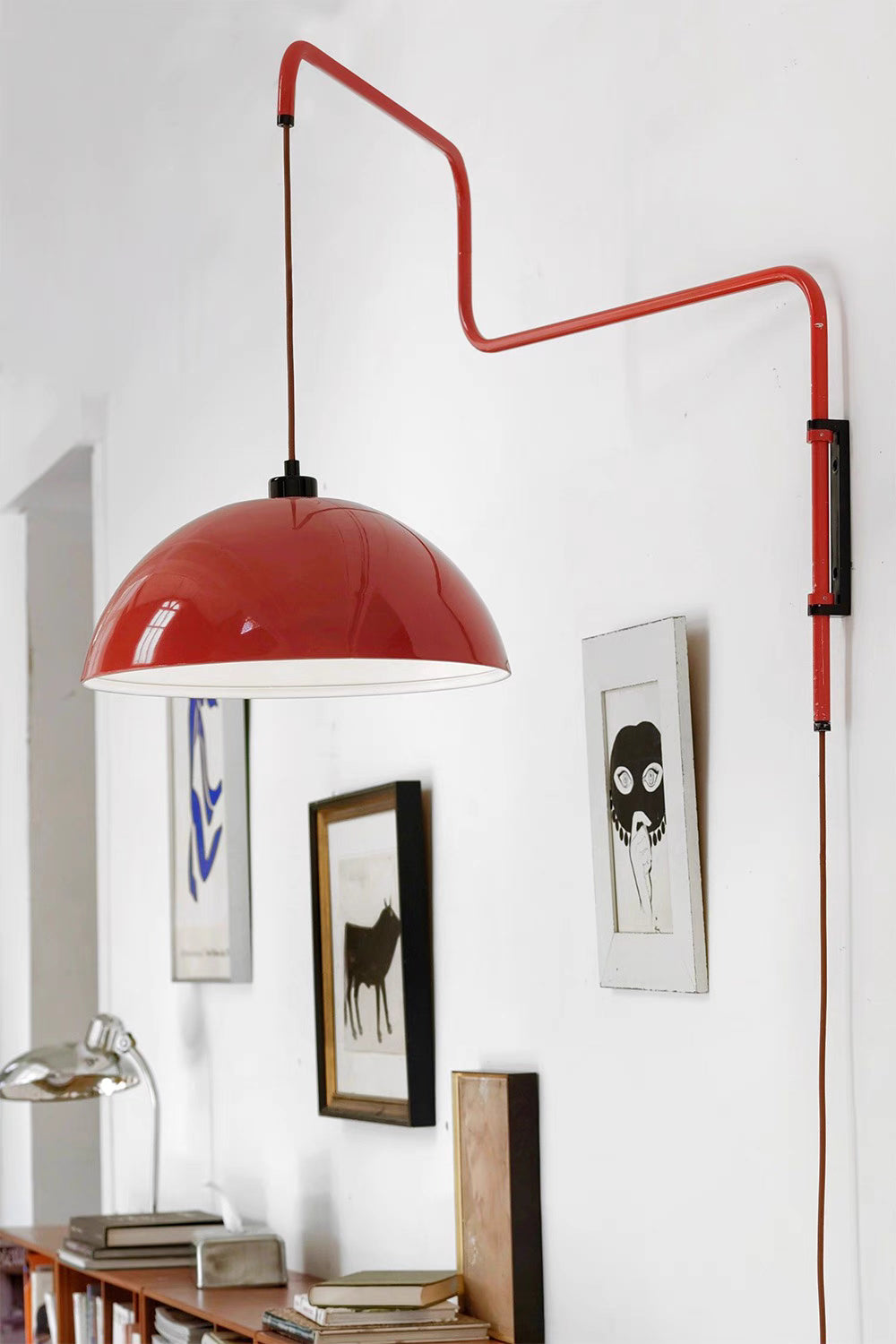D40 Industrial Pivot Swing Arm Plug-in Wall Lamp