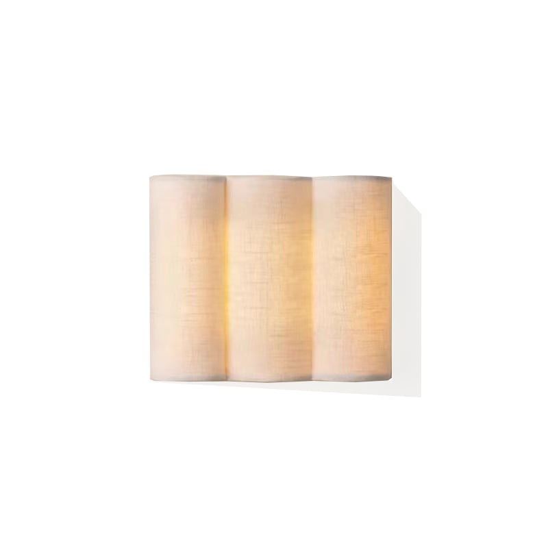 FM24 M Shape Fabric Sconce - Linen Beige