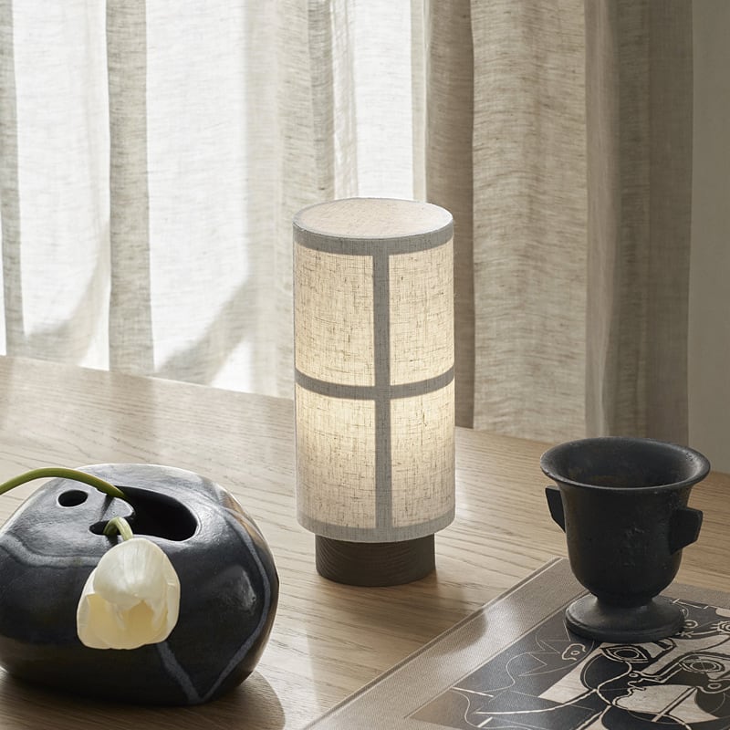 H23 F&W | Wabi-Sabi Fabric & Wood Rechargeable Table Lamp