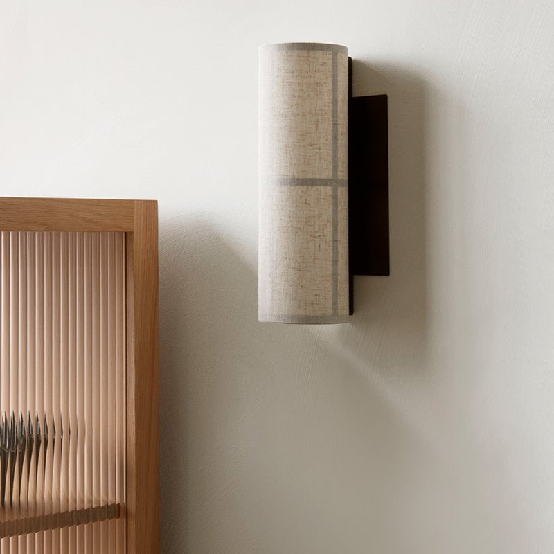 H30 F&W | Wabi-Sabi Fabric & Wood Sconce | Wall Lamp