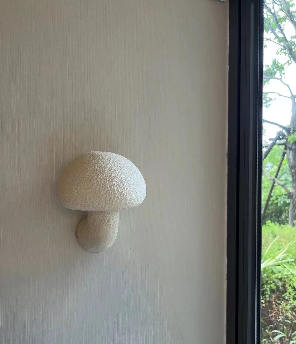 Mushroom Wabi-Sabi Style Resin Sconce