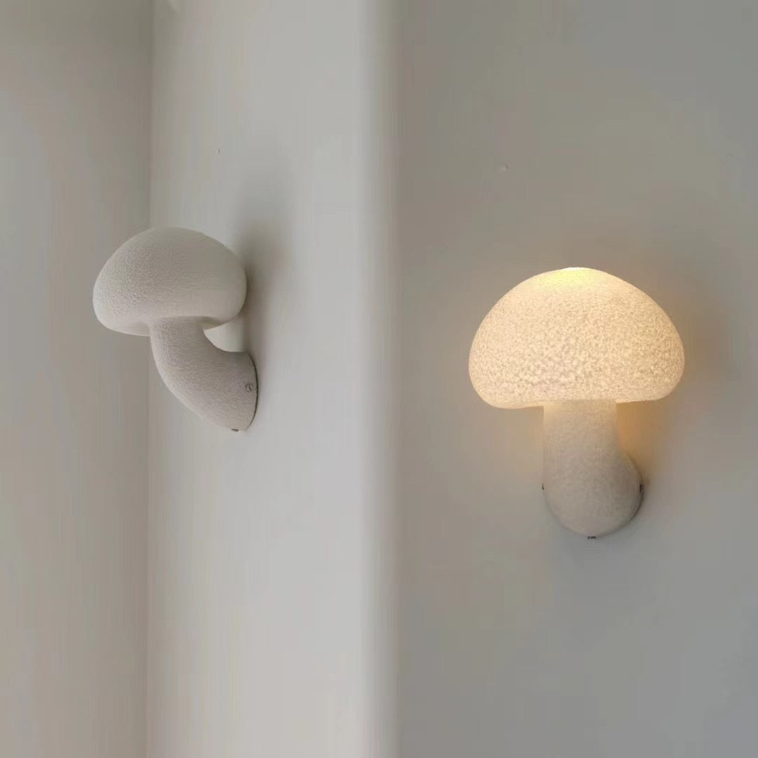 Mushroom Wabi-Sabi Style Resin Sconce