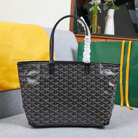 LDGY Genuine Leather Zippered Tote Bag
