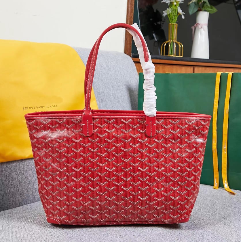 LDGY Genuine Leather Zippered Tote Bag