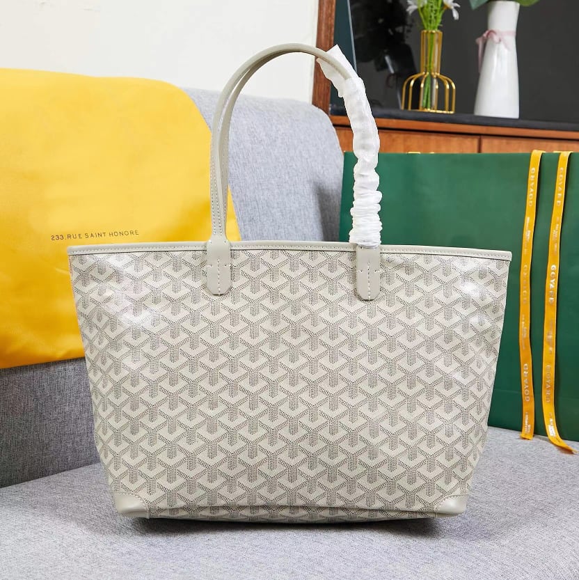 LDGY Genuine Leather Zippered Tote Bag