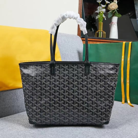 LDGY Genuine Leather Zippered Tote Bag