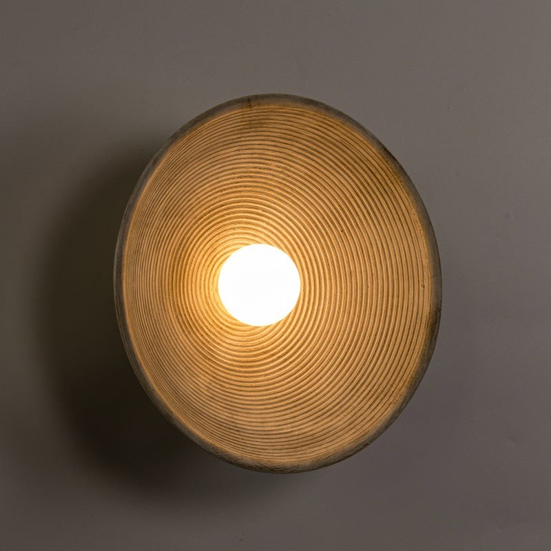 RC Resin Corrugated Sconce | Wabi-Sabi Style Ceiling Light