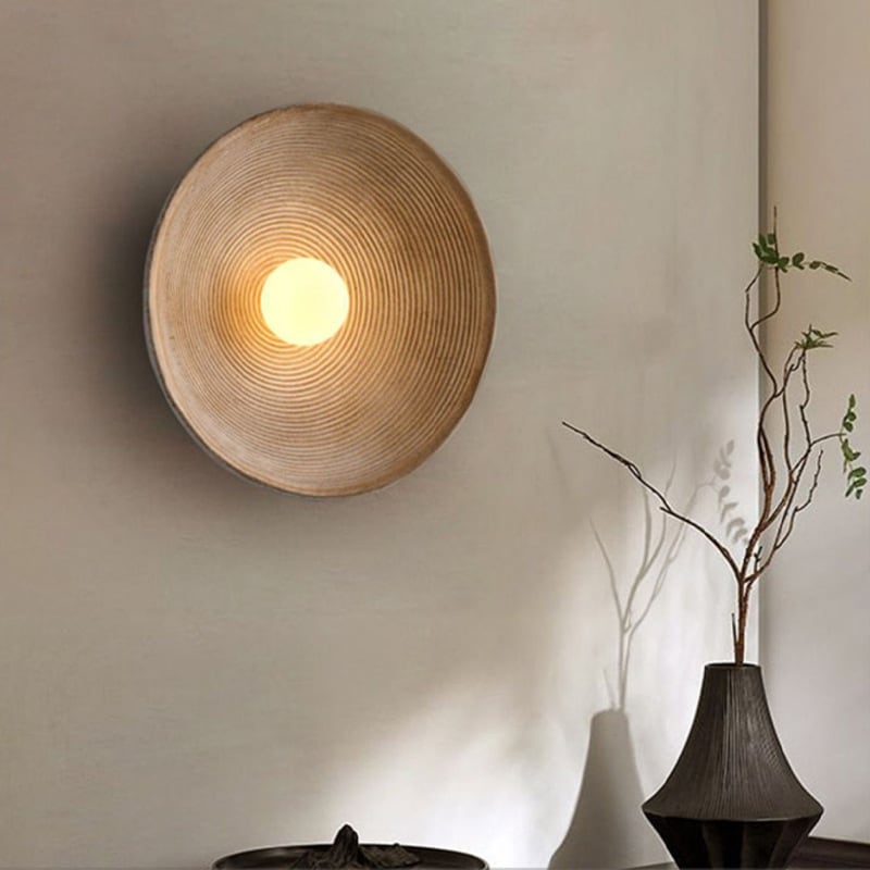 RC Resin Corrugated Sconce | Wabi-Sabi Style Ceiling Light