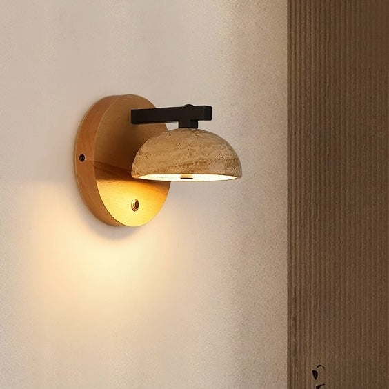 Travertine Mushroom Sconce