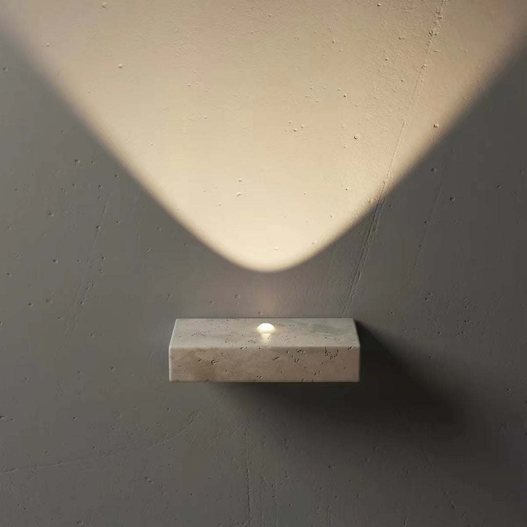 Wabi-Sabi Honey Travertine Wall Light | Sconces