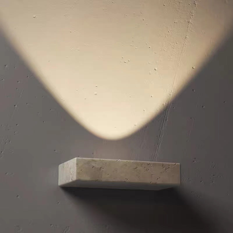 Wabi-Sabi Honey Travertine Wall Light | Sconces