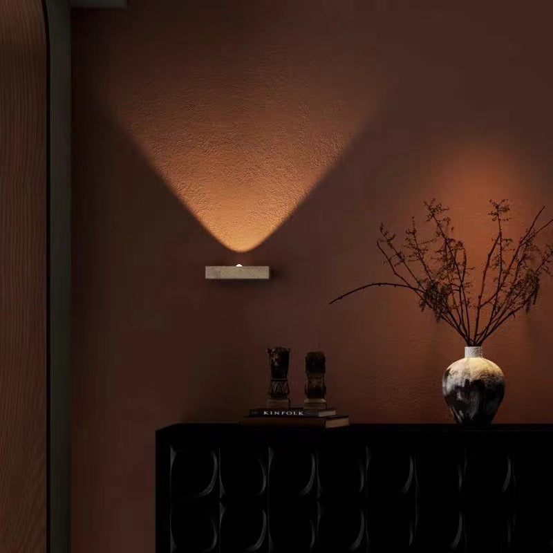 Wabi-Sabi Honey Travertine Wall Light | Sconces