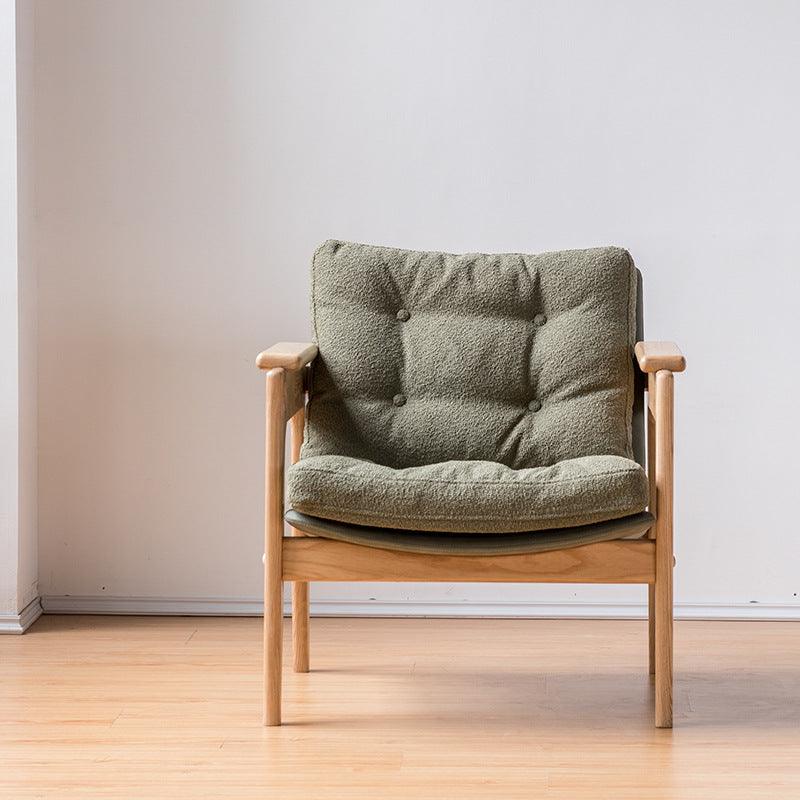 Azami - Solid Ash Wood & Cotton + Linen Armchair ｜ Reading Chair - mokupark.com