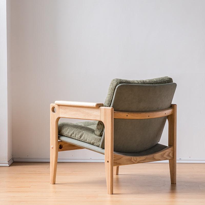 Azami - Solid Ash Wood & Cotton + Linen Armchair ｜ Reading Chair - mokupark.com