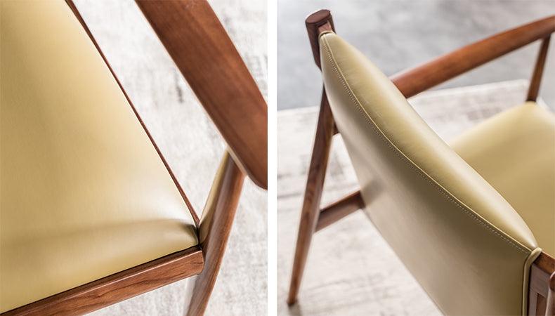 Douk - Solid Ash Wood & Leather Armchair ｜ Reading Chair - mokupark.com