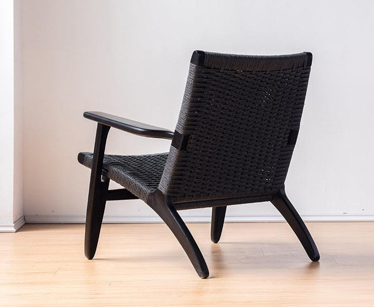 Kojii- Solid Ash Wood & Kraft Paper Rope Armchair ｜ Reading Chair - mokupark.com