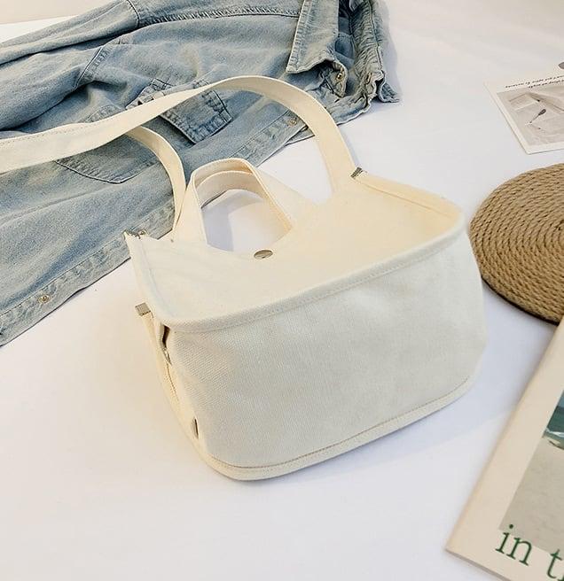 Canvas Square Tote Bag | Handbag | Crossbody Bag | Lunch Boxes Bag - mokupark.com