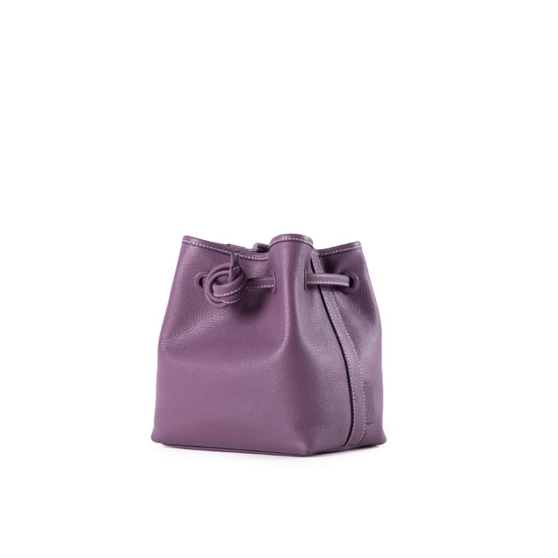 Bond Drawstring Bucket Bag | Top Handle Bag in Leather