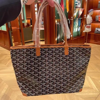 LDGY Genuine Leather Zippered Tote Bag
