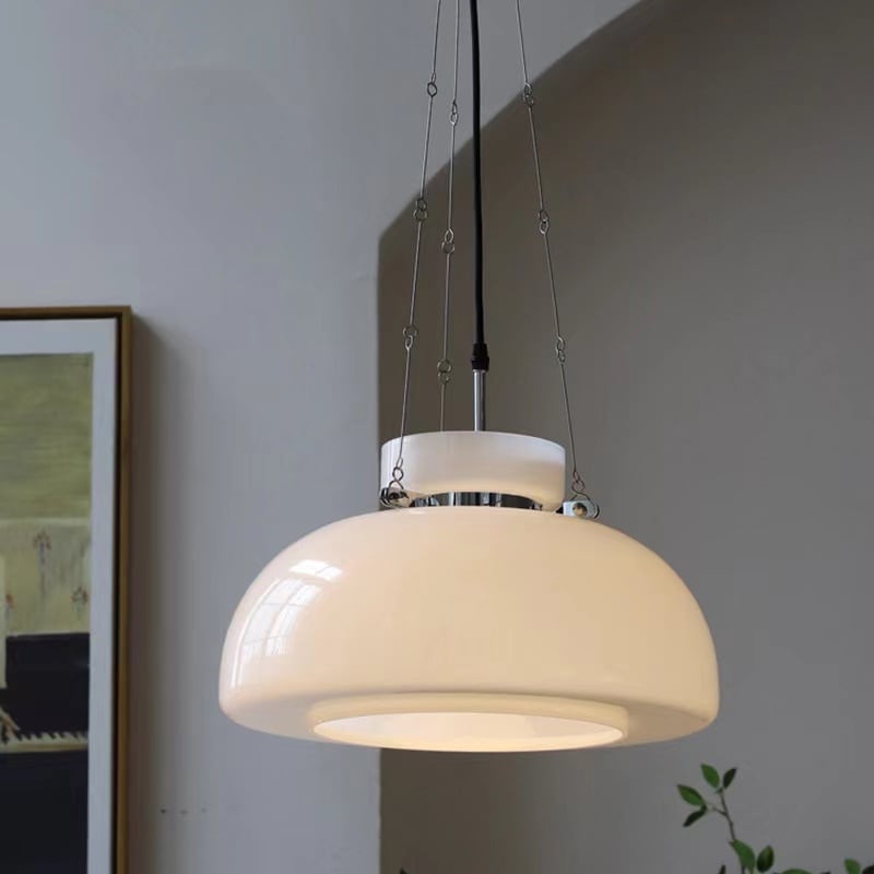 ADITI | 400mm Milk White Glass Pendant