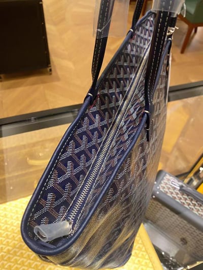 LDGY Genuine Leather Zippered Tote Bag
