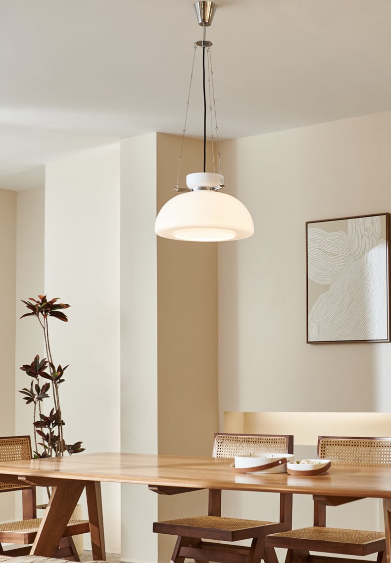 ADITI | 400mm Milk White Glass Pendant