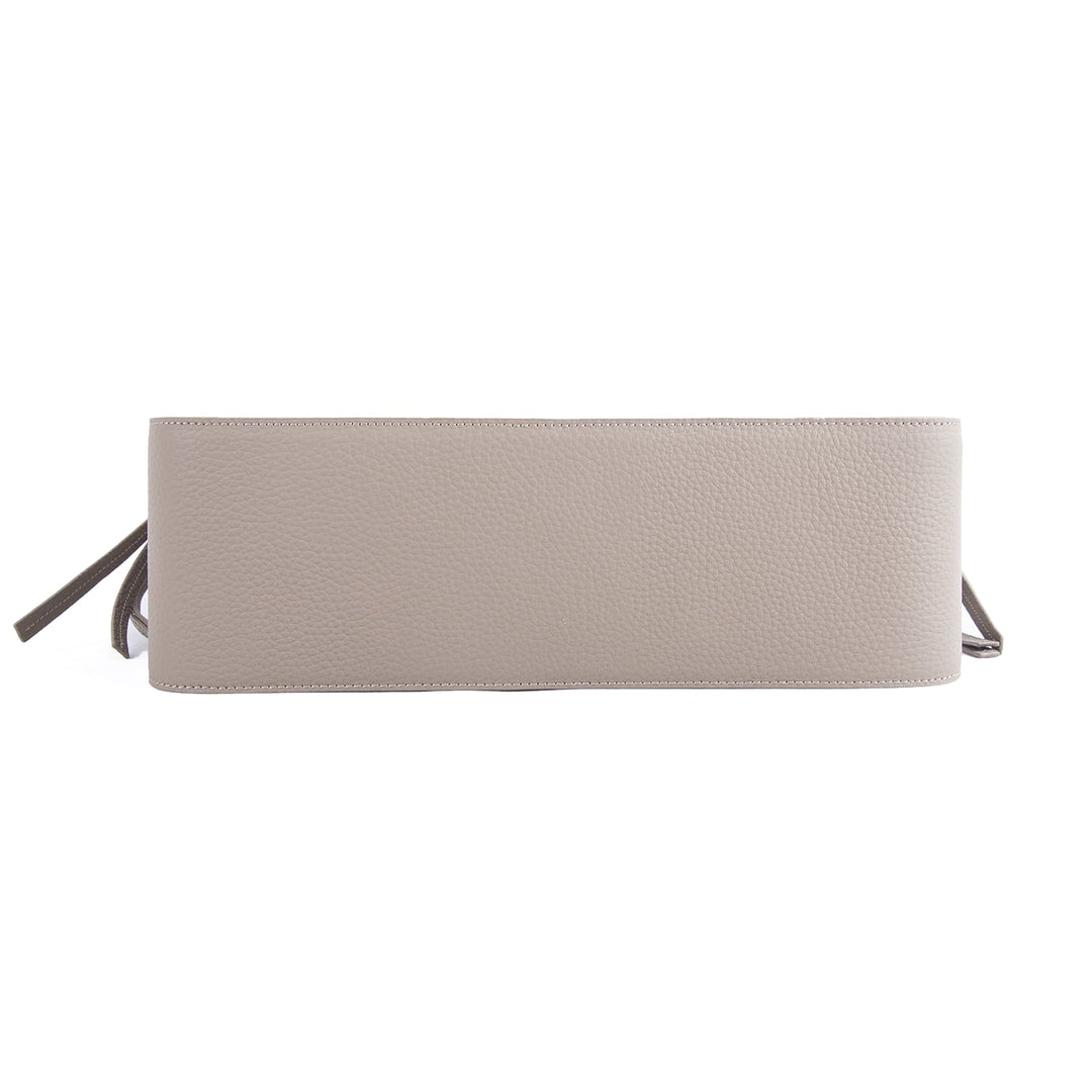 Grey Top Grain Cow Leather One-shoulder Tote Bag | Handbag | Shoulder Bag