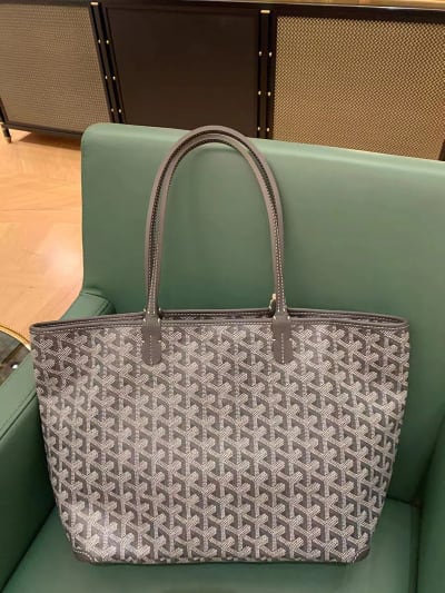 LDGY Genuine Leather Zippered Tote Bag
