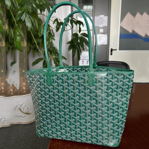 LDGY Genuine Leather Zippered Tote Bag