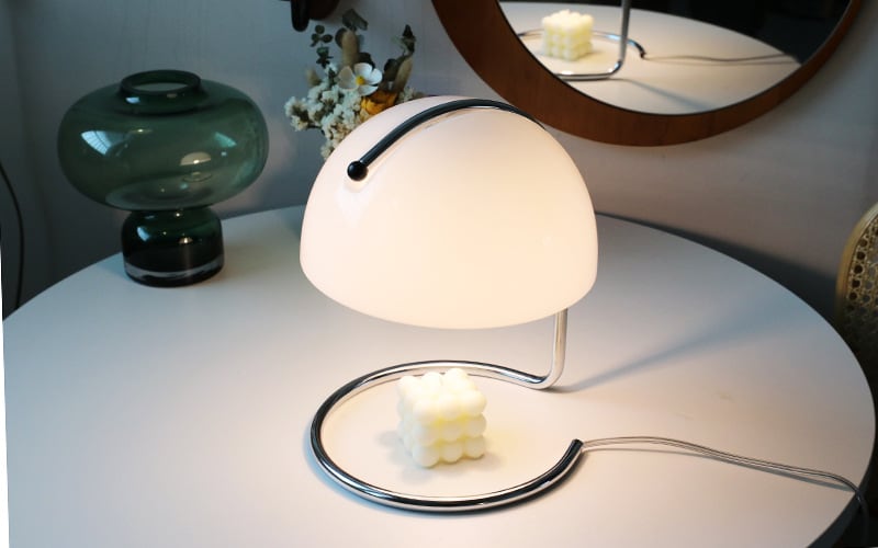 Classic Bauhaus CATO Glass Table Lamp - Pudding Aromatherapy Lamp