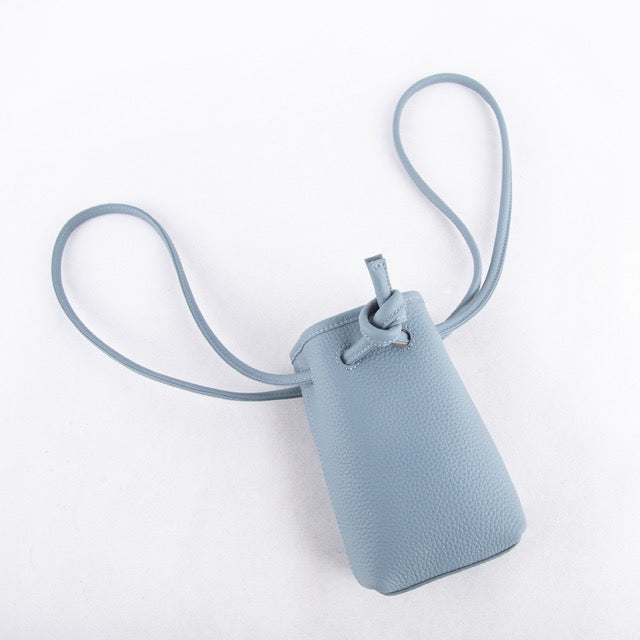 Bond Nona Phone Crossbody | Drawstring Bucket Bag | Top Handle Bag in Leather