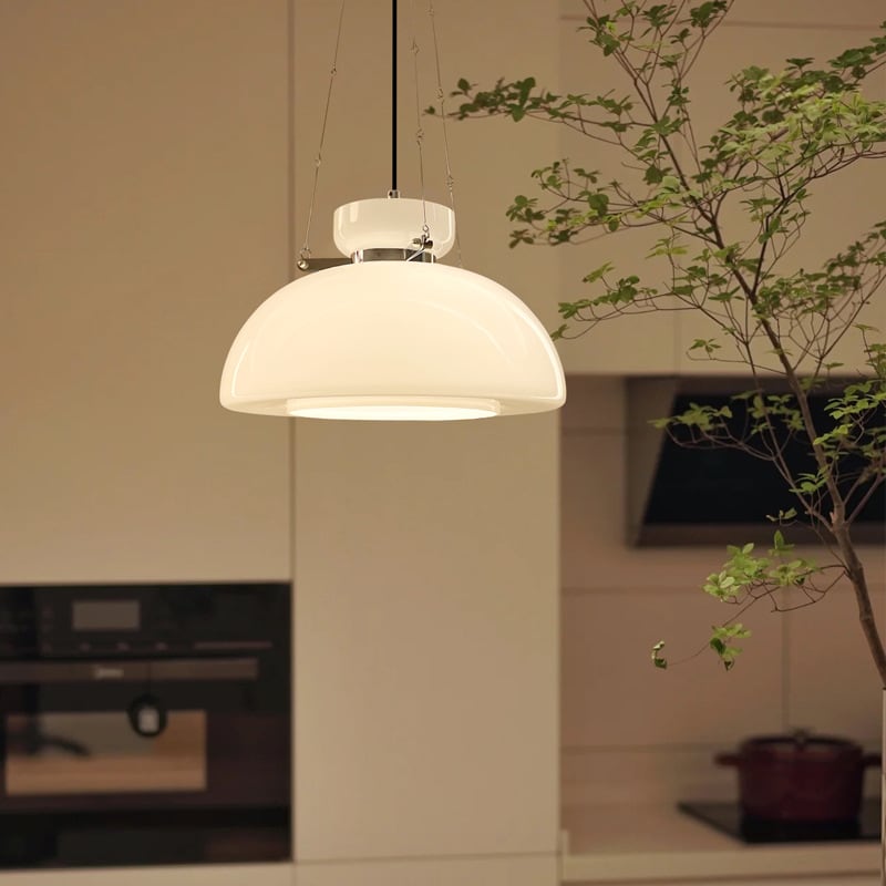 ADITI | 400mm Milk White Glass Pendant