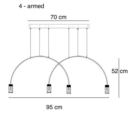 Arch Multi-armed Chandelier - mokupark.com