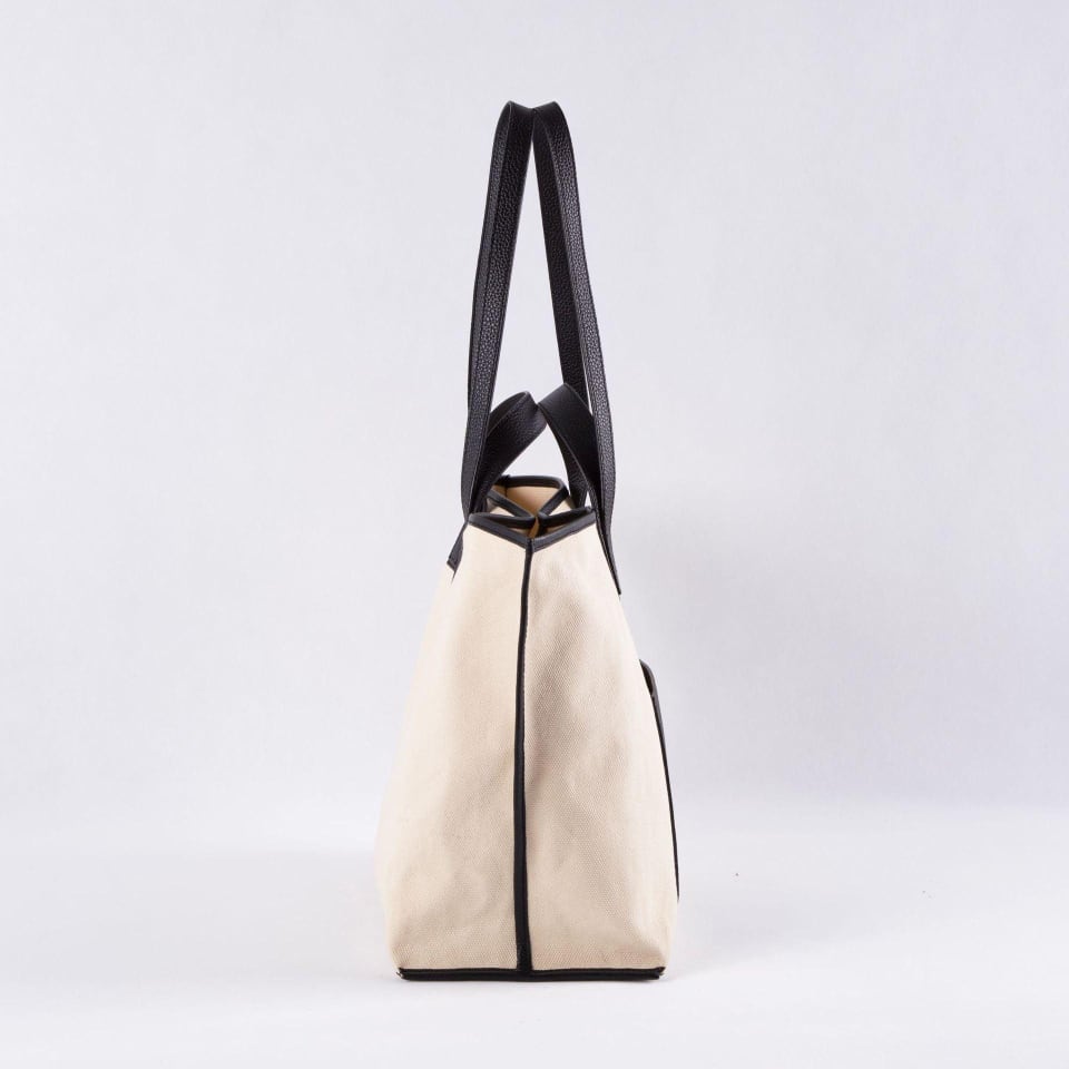 BEST - Large Commuter Tote Dumpling Bag | Shoulder Bag | Top Handle Bag | Diaper Bag | Mommy Bag in Canvas & Leather