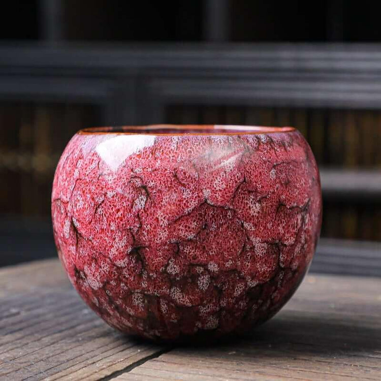 Colorful Cellar Glaze Chinese Tea Cup | Ceramic Dragon Egg Cup - mokupark.com