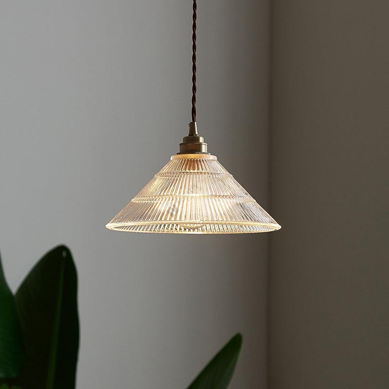 Japanese Style Classic Brass Glass Small Pendant Lamp - mokupark.com