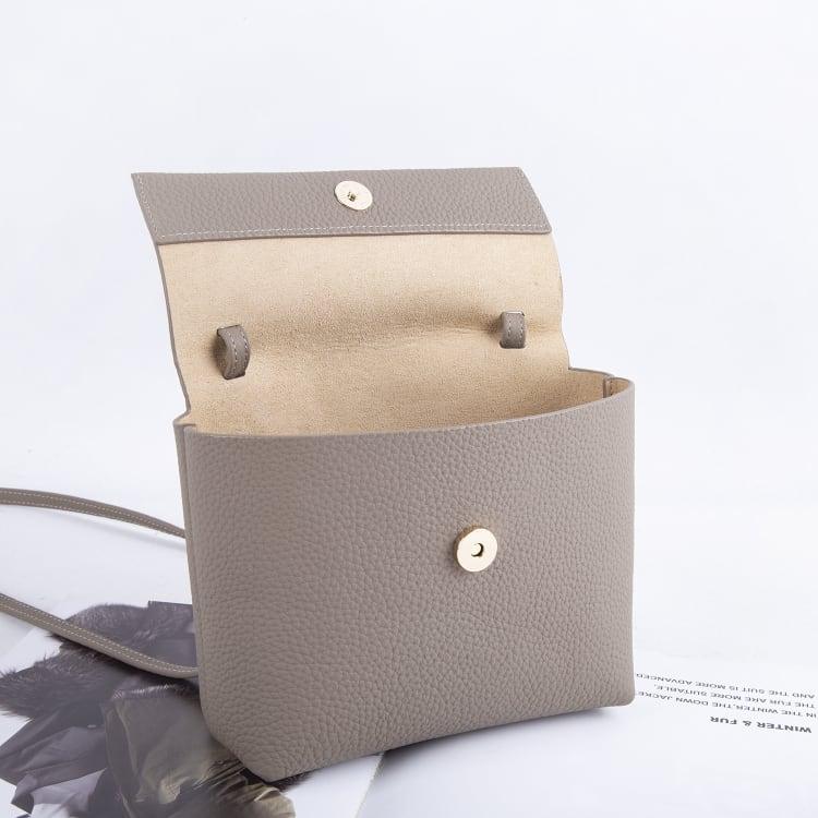 Japanese Style Soft Full Grain Cow Leather Crossbody Bag - loliday.net